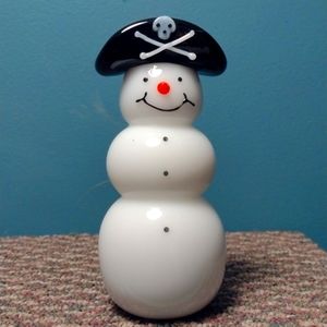 Pirate Snowman Vitrix Hot Glass